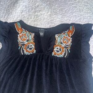 Embellished Black Dress